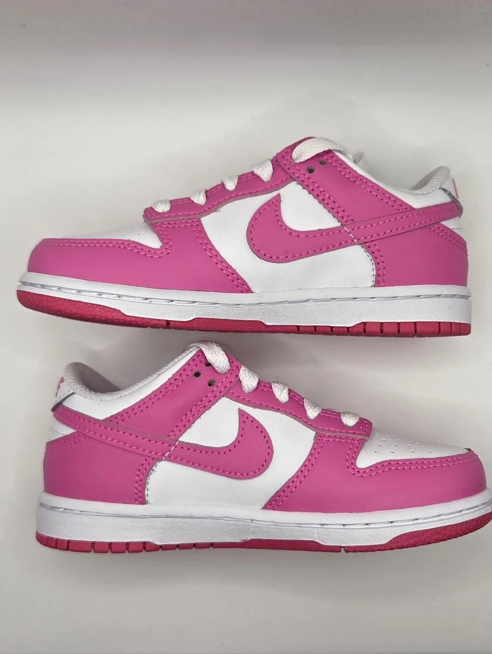 Nike Dunks Low Kids Size 11 Pink and White Low-Top Sneakers - Picture 2 of 7